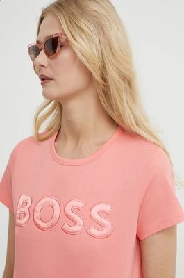 BOSS t-shirt bawełniany damski kolor fioletowy 50514967CHEAPER