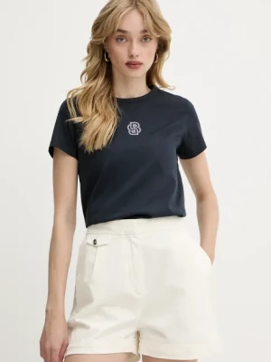 BOSS t-shirt bawełniany damski kolor granatowy 50537598