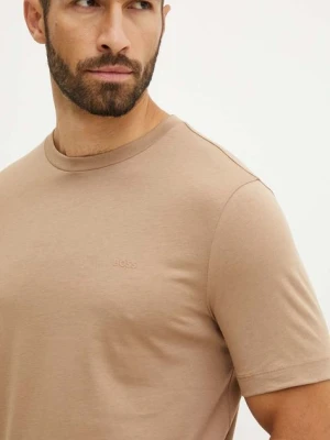 BOSS t-shirt bawełniany kolor beżowy 50468347