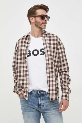 BOSS t-shirt bawełniany kolor biały z nadrukiem 50495742