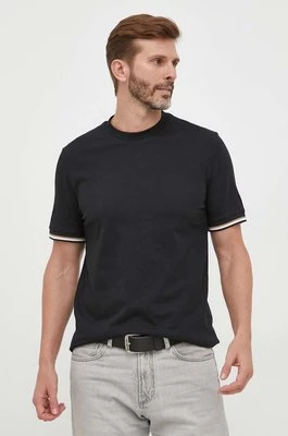 BOSS t-shirt bawełniany kolor czarny gładki 50501097