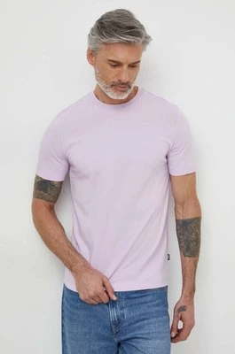 BOSS t-shirt bawełniany kolor fioletowy 50468347