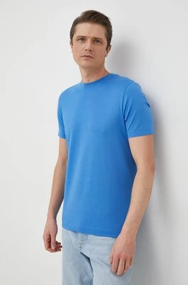 BOSS t-shirt bawełniany kolor niebieski 50468347