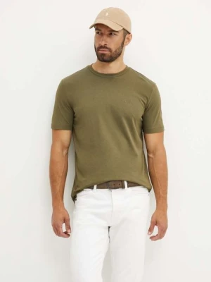 BOSS t-shirt bawełniany kolor zielony 50468347