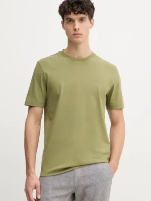 BOSS t-shirt bawełniany kolor zielony 50468347