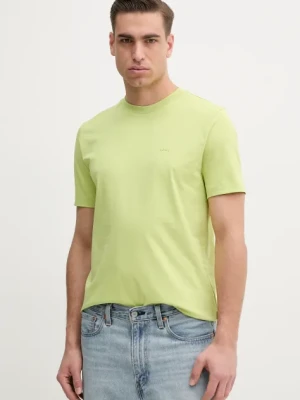 BOSS t-shirt bawełniany kolor zielony 50468347