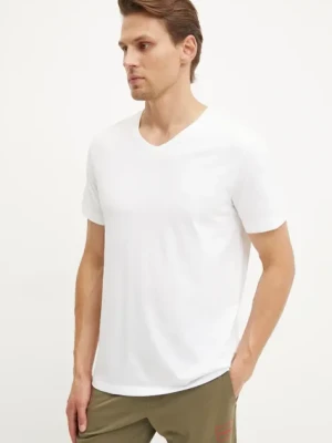 BOSS t-shirt bawełniany męski kolor biały gładki 50479535