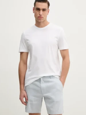 BOSS t-shirt bawełniany męski kolor biały gładki 50539831