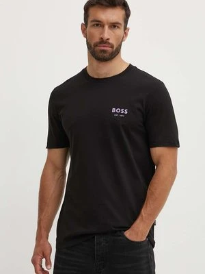 BOSS t-shirt bawełniany męski kolor czarny z nadrukiem 50521209