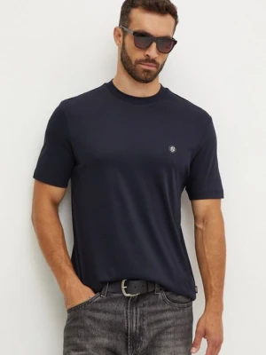 BOSS t-shirt bawełniany męski kolor granatowy gładki 50520298
