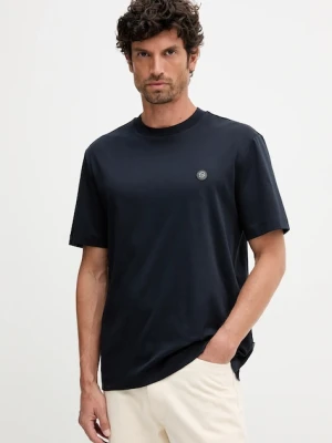 BOSS t-shirt bawełniany męski kolor granatowy gładki 50520298