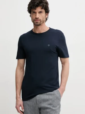 BOSS t-shirt bawełniany męski kolor granatowy gładki 50539831