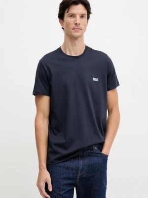 BOSS t-shirt bawełniany męski kolor niebieski gładki 50531401