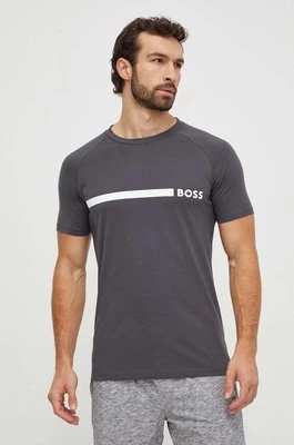 BOSS t-shirt bawełniany męski kolor szary z nadrukiem