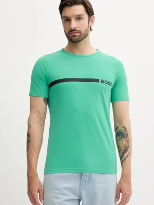 BOSS t-shirt bawełniany męski kolor turkusowy 50517970