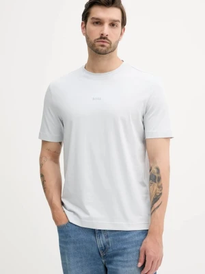 BOSS t-shirt BOSS ORANGE męski kolor szary gładki 50473278