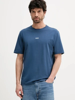BOSS t-shirt BOSS ORANGE męski kolor turkusowy 50473278