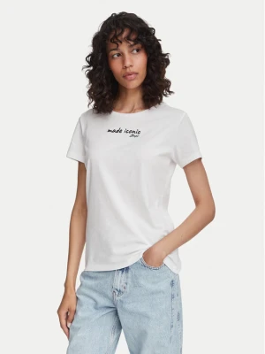 BOSS T-Shirt C_Elove_5 50566827 Kremowy Slim Fit