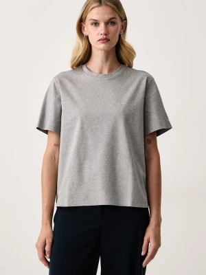 BOSS T-shirt damski bawełniany Eharpa szary