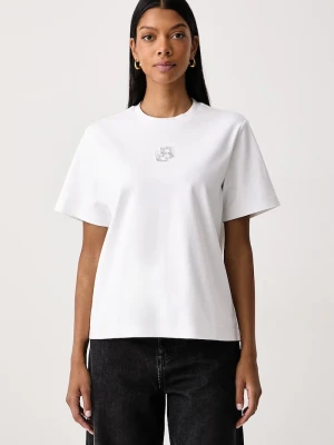 BOSS T-shirt damski bawełniany Eharpa5 biały
