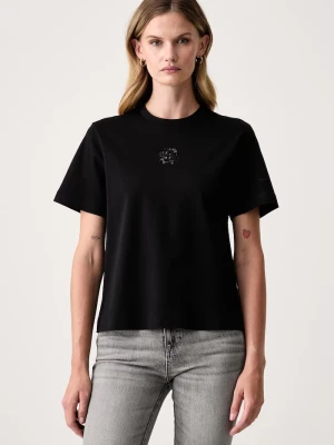 BOSS T-shirt damski bawełniany Eharpa5 czarny