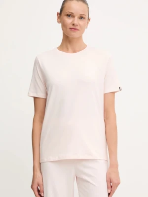 BOSS T-shirt damski bawełniany z elastanem CI T-Shirt różowy