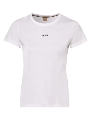BOSS T-shirt damski Kobiety Bawełna biały jednolity,