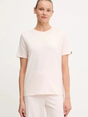 BOSS t-shirt damski kolor różowy