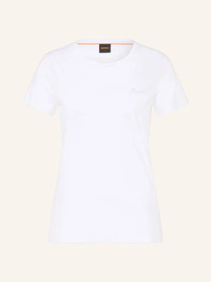 Boss T-Shirt Elove Z Kamyczkami Ozdobnymi weiss BIAŁY