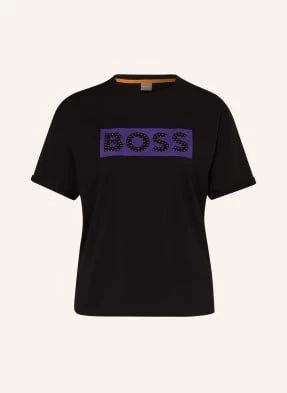 Boss T-Shirt Evarsy Z Ozdobnymi Perełkami schwarz