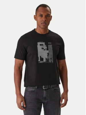 BOSS T-Shirt Imprint 50556007 Czarny Regular Fit