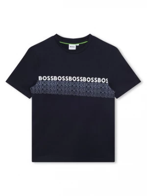 Boss T-Shirt J25O06 S Granatowy Regular Fit