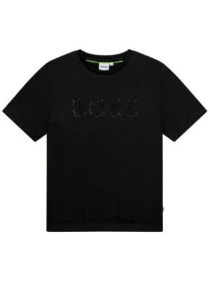 Boss T-Shirt J25O20 S Czarny Regular Fit