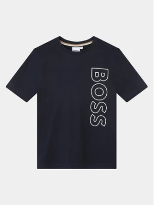 Boss T-Shirt J25O66 S Granatowy Regular Fit