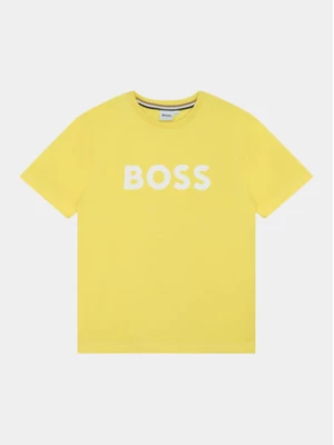 Boss T-Shirt J50718 S Żółty Regular Fit