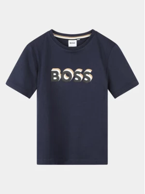 Boss T-Shirt J50723 S Granatowy Regular Fit