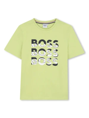 BOSS T-Shirt J52038 D Zielony Regular Fit