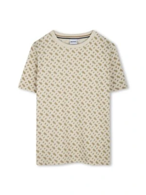 BOSS T-Shirt J52047 S Beżowy Slim Fit