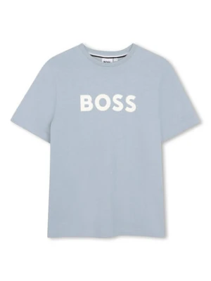 BOSS T-Shirt J52711 Błękitny Regular Fit