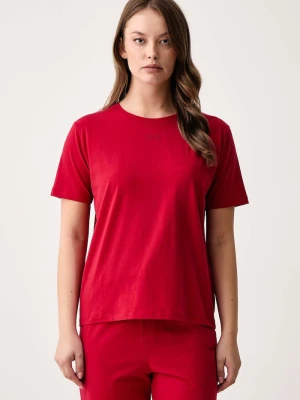 BOSS T-shirt lounge damski bawełniany z elastanem CI T-Shirt czerwony