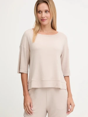 BOSS t-shirt lounge damski kolor beżowy 50540029