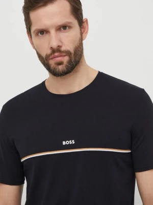 BOSS t-shirt lounge kolor czarny z nadrukiem 50515395