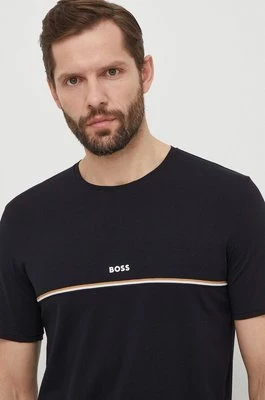 BOSS t-shirt lounge kolor czarny z nadrukiem 50515395