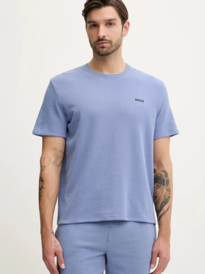 BOSS t-shirt lounge kolor niebieski z aplikacją 50535891