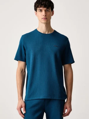 BOSS T-shirt lounge męski Waffle T-Shirt fioletowy