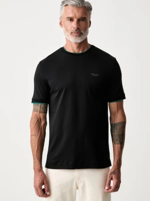 BOSS T-shirt męski bawełniany BOSS x Aston Martin czarny