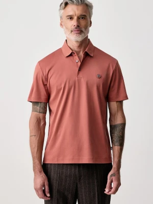 BOSS T-shirt męski bawełniany C-Parris 01 pomarańczowy