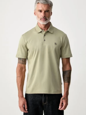 BOSS T-shirt męski bawełniany C-Parris 01 zielony
