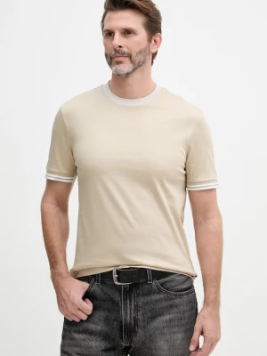 BOSS t-shirt męski bawełniany Tessler 238 beżowy