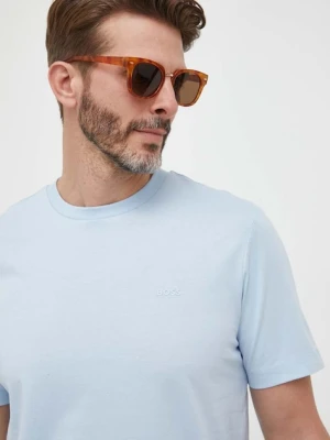 BOSS T-shirt męski bawełniany Thompson 01 niebieski